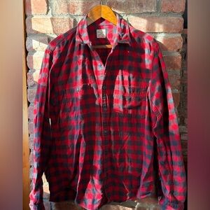 J. Crew Red and Black Plaid Shirt